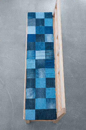 Auflage Patchwork Denim-Optik